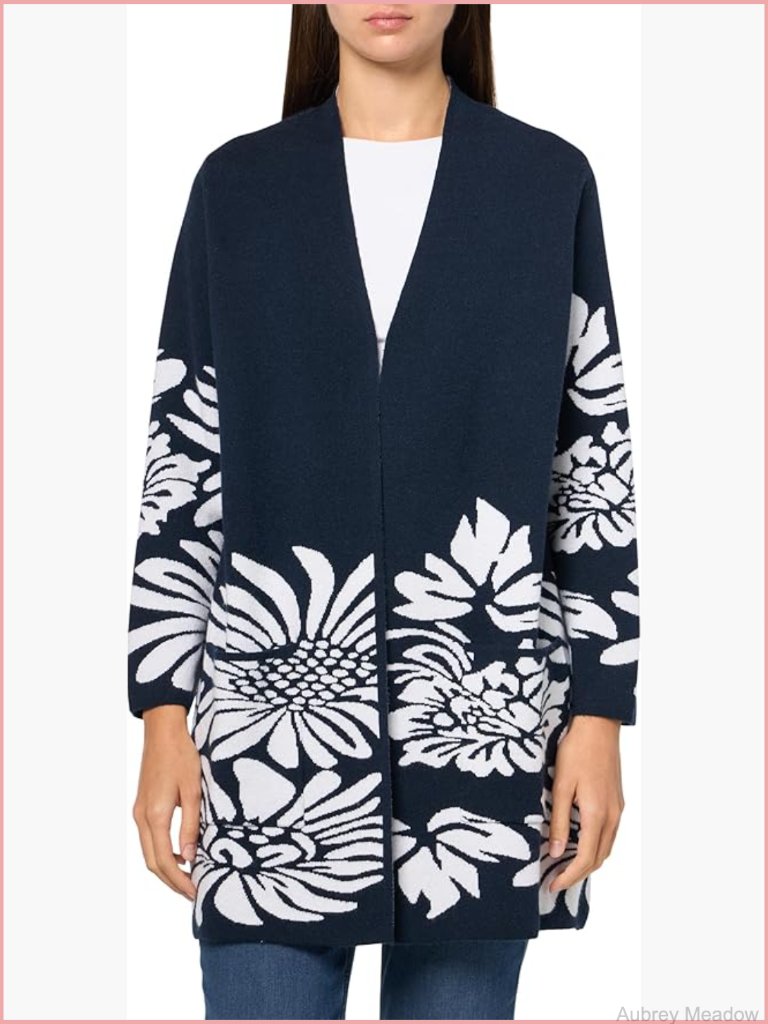 3/4 Sleeve Open Front Shawl Collar Cardigan With Pockets